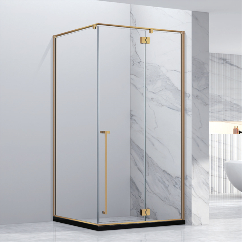 Tirador de puerta de vidrio dorado, barra de agarre moderna en forma de H,  puerta de ducha de dos lados, puertas de metal, puertas de fibra de vidrio